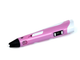 3D ручка c LCD дисплеем 3DPen Hot Draw 3 Pink+Досточка+Ножницы+Комплект эко пластика для рисования 109 метров - изображение 3