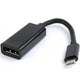 Адаптер Cablexpert USB Type-C - DisplayPort (M/F), 0.15 м, чорний (A-CM-DPF-01) - зображення 2
