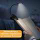 Аккумуляторная LED-лампа-прищепка для чтения, работы и творчества, 5 LED, ABS-пластик, черная - изображение 4