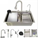 Кухонная мойка многофункциональная Zerix ZH7546-SET-06 Micro Decor SS Color со встроенным смесителем с нерж.стали - изображение 3