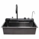 Кухонна мийка багатофункціональна Zerix ZH7546-SET-05 Decor Graphite з вбудованим змішувачем з нерж.сталі - зображення 3