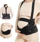 Пояс бандаж дородовый L-XL (25x21x3) для беременных с поддержкой живота и спины, послеродовой с двойной поддержкой, дышащий, черный (SVS) - изображение 4