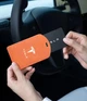 Чохол ключ-карти Tesla + ремінець-петля, чорний 85х55мм замшевий - зображення 3