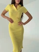 Жіноча літня силуетна сукня-поло Uaclothes 46-48 Жовтий (like38659-190931350) - зображення 4