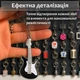 Брелок гитара для ключей брелоки брелки на ключи сумку рюкзак портфель зеркало автомобиля в виде электрогитары автомобильная подвеска в машину сувенирный металлический Черный 99_10_0_6C - изображение 2