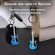 Брелок гитара для ключей брелоки брелки на ключи сумку рюкзак портфель зеркало автомобиля в виде электрогитары автомобильная подвеска в машину сувенирный металлический Голубой 99_10_0_3C - изображение 4