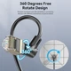 Патч-корд Vention CAT8 SSTP Ethernet, 0.5 м Black, rj-45 - rj-45, 8 жил, 360°, обертовий (IKLBD) - изображение 3