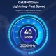 Патч-корд Vention CAT8 SSTP Ethernet, 0.5 м Black, rj-45 - rj-45, 8 жил, 360°, обертовий (IKLBD) - изображение 6