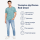 Футболка Red-Down мужская хлопковая с эластаном свободного кроя,XXXL,Бирюзовый - изображение 7