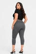 Бриджи женские однотонные серого цвета Fashion размер 48-52 (216186) - изображение 3