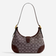 Сумка-багет женская тканевая средняя Coach Hamptons Hobo Bag BG-COA-133 Коричневая (196395773237) - изображение 4