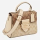 Сумка кросс-боди через плечо женская из натуральной кожи маленькая Coach Morgan 21 Top Handle Satchel BG-COA-145 Бежевая (195031870934) - изображение 4