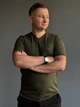 Чоловічі зелені футболки з V-вирізом "Тризуб" M-54-XXL - зображення 1