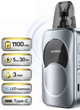 Багаторазова Pod-система Voopoo Argus A Storm Silver вейп 1100 мАг ВуПу Аргус до 30 Вт подік з міцних сплавів 3 мл Шторм Сілвер - зображення 2