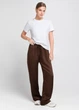 Жіночі прямі шовкові штани Giulia ROYAL SILK 4332/050 M Brown-chocolate brown - изображение 10