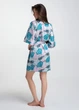 Жіночий халат із штучного шовку Giulia LEAFSONG 7205/050 S Multicolor-dark aqua print - изображение 3