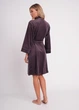 Жіночий велюровий халат на запах середньої довжини Giulia SOFT WINTER 7320/080 S Violet-dark lavender - изображение 3