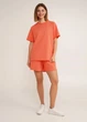 Жіночі шорти з двонитки та необробленим краєм Giulia STREET STYLE 4204/180 S Orange-dried carrot - зображення 2