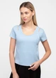 Жіноча футболка в рубчик з ефектом нашитої майки Giulia LIGHT ESSENTIAL 4823/320 M Blue-powder blue - зображення 1