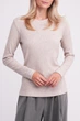 Жіночий лонгслів в рубчик Giulia MOSSLINES 7003/150 M Beige-almond melange - зображення 1