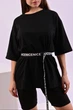 Костюм жіночий трикотажний футболка велосипедки 42 Чорний - зображення 1