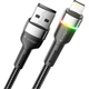 Дата кабель USB 2.0 AM to Lightning 2.0m 2.4A LED black Essager (EXCL-XCDA01) - зображення 2