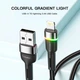 Дата кабель USB 2.0 AM to Lightning 2.0m 2.4A LED black Essager (EXCL-XCDA01) - зображення 4
