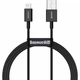 Дата кабель USB 2.0 AM to Lightning 1.0m 2.4A Superior Series Black Baseus (CALYS-A01) - изображение 1
