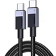 Дата кабель USB-C to USB-C 3.0m 100W L512 gray Ugreen (45065) - зображення 1