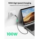 Дата кабель USB-C to USB-C 2.0m 100W US334 Black Ugreen (70645) - изображение 4