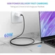 Дата кабель USB-C to USB-C 1.0m US261 3A Alum. Braid Gray\Black Ugreen (50150) - изображение 2