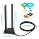 Настольная двухдиапазонная Wi-Fi антенна Eightwood 2.4G/5G/5.8G RP-SMA с магнитным основанием кабелем 2 м для PCI Wi-Fi адаптеров - изображение 2