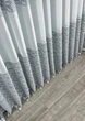 Тюль жакард Листочки. Цвет белый с серым - изображение 3