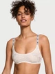 Бюстгальтер Victoria's Secret Coconut White Lace Monogram Shine Strap Bralette S Білий (27178881D) - изображение 1