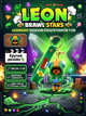 Брелок Бравл Старс Brawl Stars Leon Леон фигурка игрушка для ключей, рюкзака, сумки 7 см - изображение 1