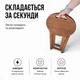 Табурет кухонний складаний 50 см із масиву вільхи, дерев'яний стілець, горіх темний В-50 - зображення 5