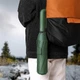 Зонт Lesko H448 Dark Green полный автомат антиветер от дождя и солнца с ручкой карабином 10 спиц - изображение 2