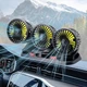 Тройной автомобильный вентилятор 12V от прикуривателя, 22х16х11 см, мощность 5 Вт, регулируемый угол поворота, диаметр лопастей 10 см, черный - изображение 8