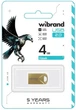 Флеш накопичувач USB 4Gb Wibrand Hawk, Gold, USB 2.0 (WI2.0/HA4M1G) - зображення 2