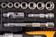 Набір інструментів MASTERTOOL PROFI ¼" 45 шт 4-13 мм телескопічна тріскачка CrV50BV30 металевий кейс 78-2045 - изображение 5