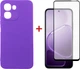 Чехол для смартфона OPPO A6x/A6k DENGOS Carbon Purple + защитное стекло (DG-KM-193) - изображение 1