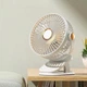 Портативний вентилятор на прищіпці акумуляторний гнучкий Mini Fan White - зображення 8