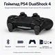 Геймпад PS4 бездротовий DualShock 4 джойстик Bluetooth акумуляторний контролер для ігор консолі смартфона планшета сумісний з ПК смартфоном Android iOS iPad V2 Sony wireless USB зарядка портативний ігровий ергономічний тригерний оригінал pro чорний - зображення 7