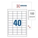 UKRMARK A4-40-W1-100, 40 этикеток на листе А4, 50мм х 26мм, уп.100л, этикетки самоклеящиеся - изображение 2
