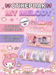 Стікери Мелоді My Melody Sanrio аніме стікерпак наклейки набір наклейок 5 стрічок - зображення 1