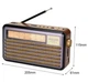 Портативный FM-радиоприемник MEIER М-521BTS, AM, FM, SW диапазоны, телескопическая выдвижная антенна, поддержка Bluetooth, коричневый - изображение 8