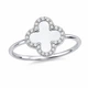 Кольцо серебряное Клевер с эмалью и фианитами Silver Style 17 р. (111520.10 sku:2300103312306) - изображение 2