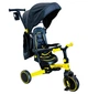 Беговел Tri-cycle 6in1 Milano 002 желтый для детей от 1 года с боковой поддержкой и козырьком - изображение 2