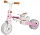 Беговел Tri-cycle 6in1 Milano 002 розовый для детей от 1 года с боковой поддержкой и козырьком - изображение 6