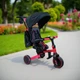 Беговел Tri-cycle 6in1 Milano 002 красный от 1 года с боковой поддержкой и козырьком - изображение 3